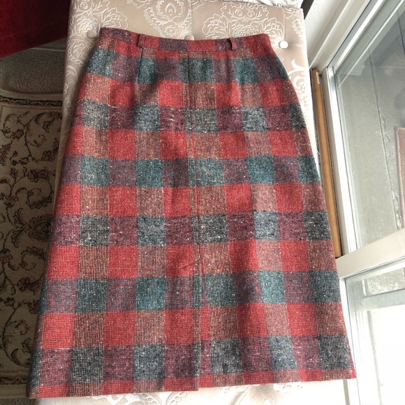 Vintage 70's Wool Skirt Union Label Size 13-14 - Picture 2 of 6